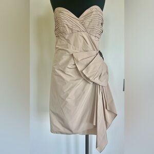 BCBG MaxAzria faux wrap bow cocktail dress